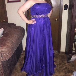 Regency Purple Long Empire Waist A-line Formal